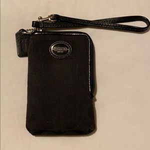 Small Coach cellphone wristlet